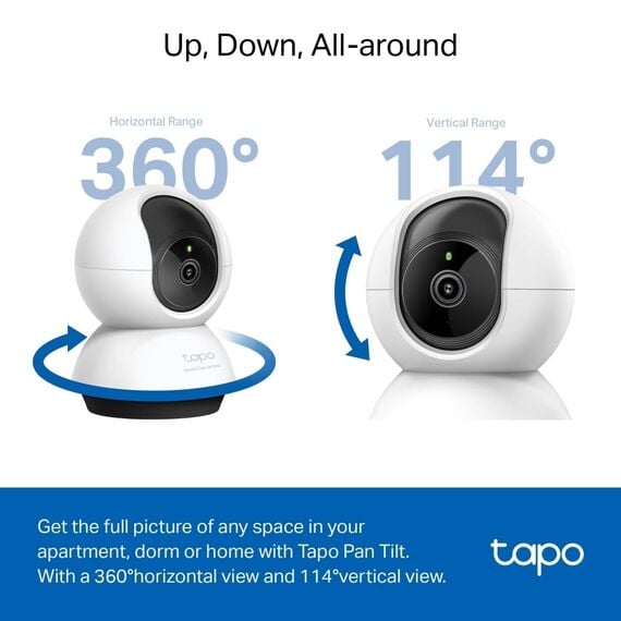 TAPO  Pan/Tilt AI Home Security Wi Fi Camera 2K (C220)