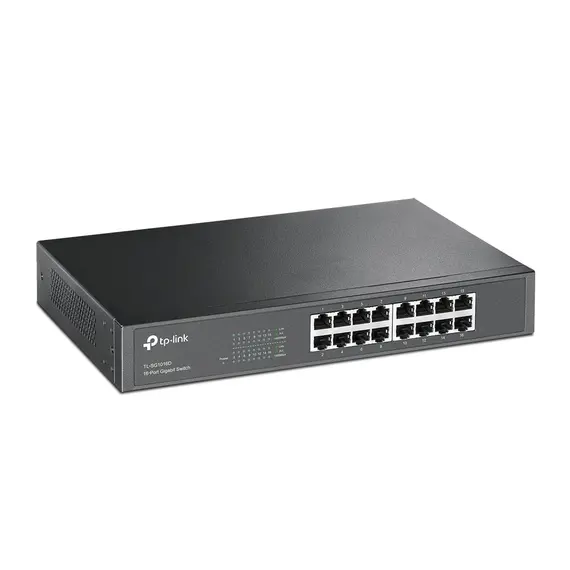 TP-Link 16-Port Gigabit Switch with 1U Rack-Mount Steel Case (TL-SG1016D), 2 image