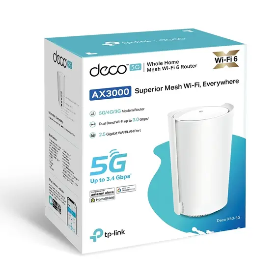 TP-link 5G AX3000 Whole Home Mesh Wi-Fi 6 Gateway  (DECO X50-5G)