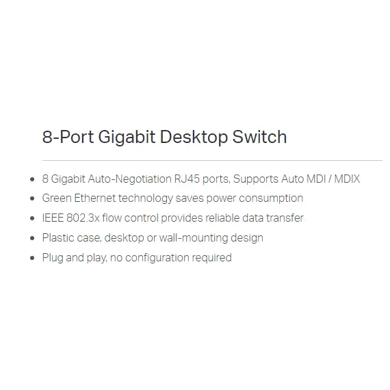 TP-Link 8-Port Gigabit Desktop Switch (TL-SG1008D), 7 image