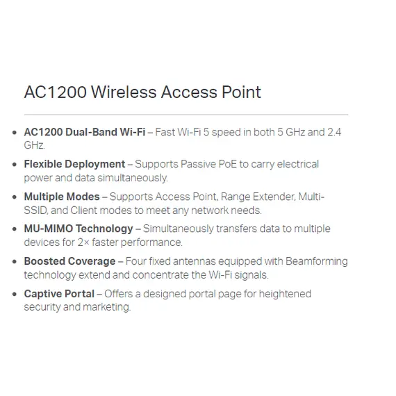 TP-Link AC1200 Wireless Gigabit Access Point (TL-WA1201), 4 image