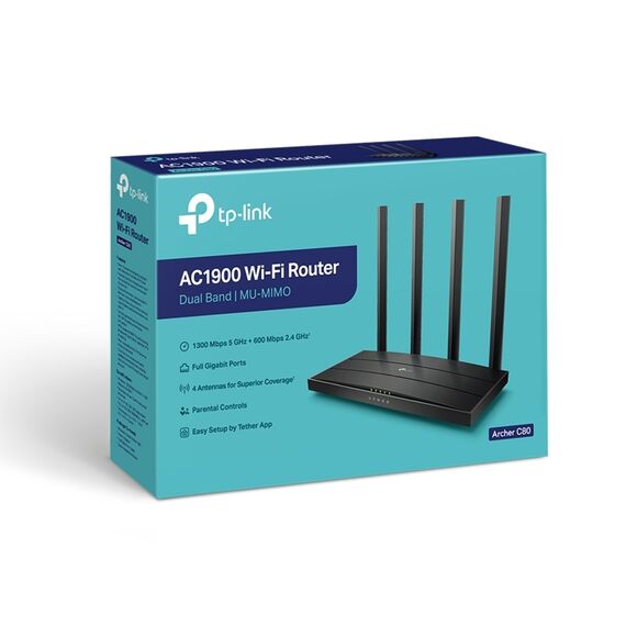 TP-Link Router AC1900 MU-MIMO Wi-Fi (ARCHER C80) TP-Link Router AC1900 MU-MIMO Wi-Fi (ARCHER C80)
