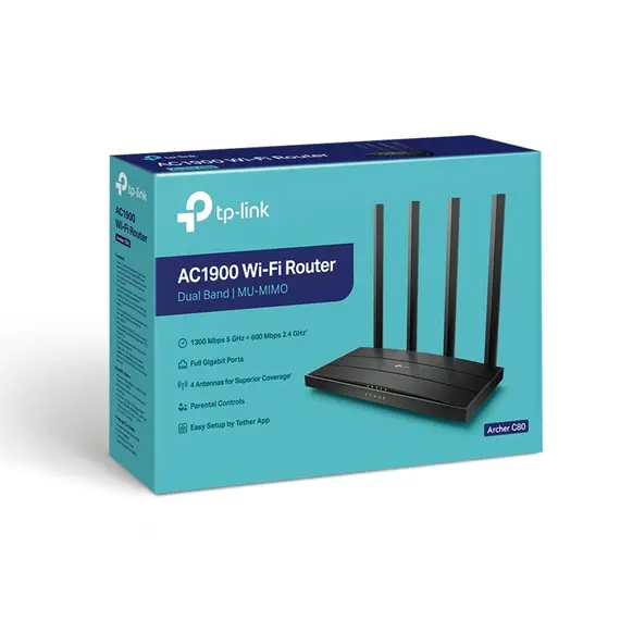 TP-Link Router AC1900 MU-MIMO Wi-Fi (ARCHER C80)
