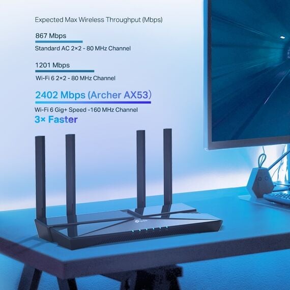 ​TP-Link Router AX3000 Gigabit Wi-Fi 6 (ARCHER AX53)