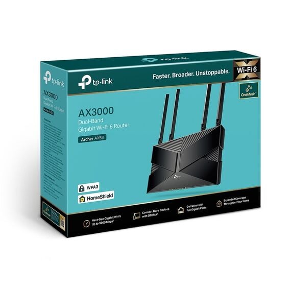 ​TP-Link Router AX3000 Gigabit Wi-Fi 6 (ARCHER AX53)