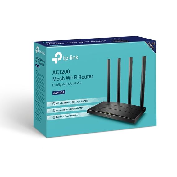 TP-Link Wireless AC1200 MU-MIMO Gigabit Router (ARCHER C6) TP-Link Wireless AC1200 MU-MIMO Gigabit Router (ARCHER C6)