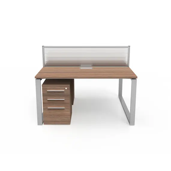 Workstation 2-Person - Brown 140cm