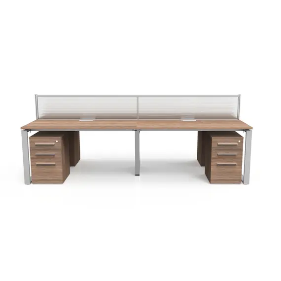 Workstation 4-Person - Brown 290cm