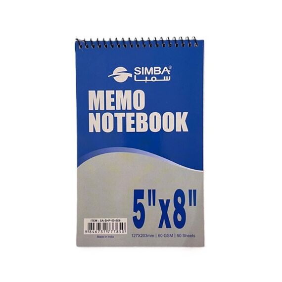 سمبا دفتر ملاحظات، دفترسلك (اعلى)، 70 ورقة،  10 حبة/علبة، 5.8 انش ، ابيض
