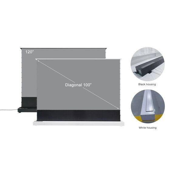 MG Electric Tension Floor Projector Screen With Obsidian 120-inch Grey MG Electric Tension Floor Projector Screen With Obsidian 120-inch Grey