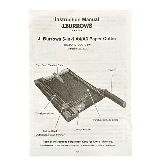 قطاعة ورق حديد شديدة التحمل  5×1 مقاس A4 سمبا