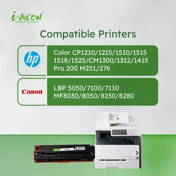 ​i-Aicon Compatible Laser Toner Black (HP CB540A|125A / CE320A|128A / CF210X|131X / Canon 116/316/416/716/131/131II/731H)