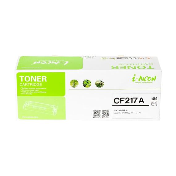 اي-ايكون حبر ليزر أسود متوافق مع (HP CF217A | 17A / Canon 047)