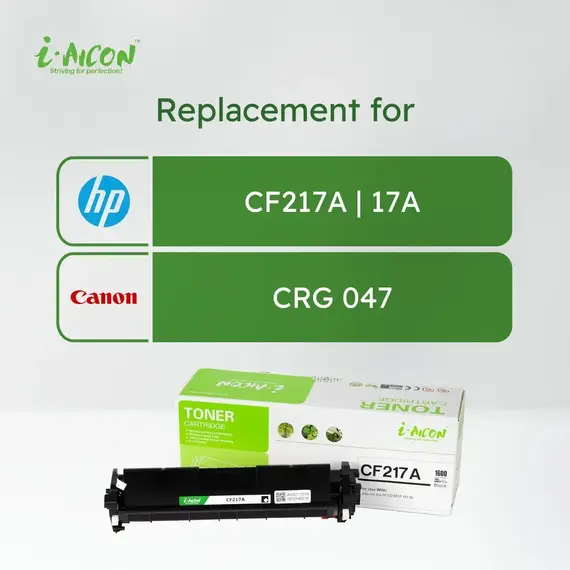 اي-ايكون حبر ليزر أسود متوافق مع (HP CF217A | 17A / Canon 047)