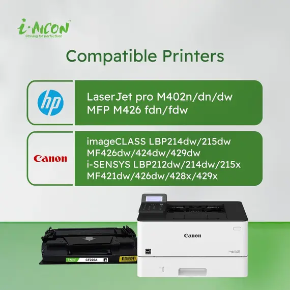 ​i-Aicon Compatible Laser Toner Black (HP CF226A|26A / Canon 052)