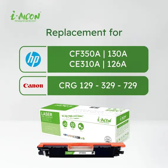 ​i-Aicon Compatible Laser Toner Black (HP CF350A|130A / CE310A|126A / Canon 129/329/729)