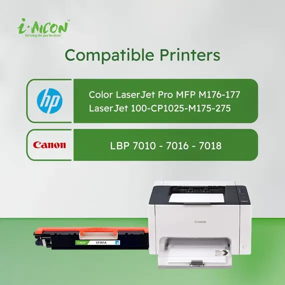 ​i-Aicon Compatible Laser Toner Cyan (HP CF351A|130A / CE311A|126A / Canon 129/329/729)