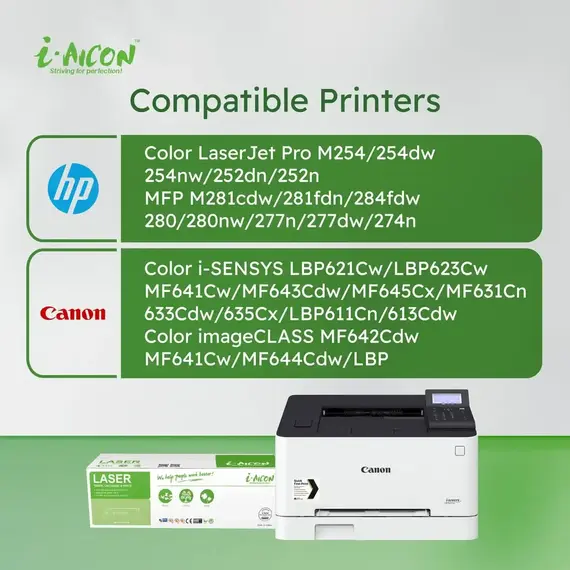 ​i-Aicon Compatible Laser Toner Cyan (HP CF541A|203A / CF401A|201A / Canon 054/045)