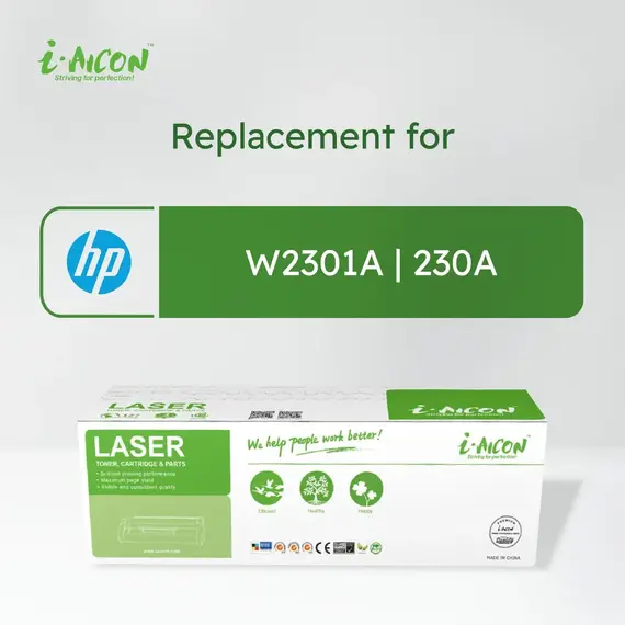 اي-ايكون حبر ليزر ازرق سماوي متوافق مع (HP W2301A|230A)