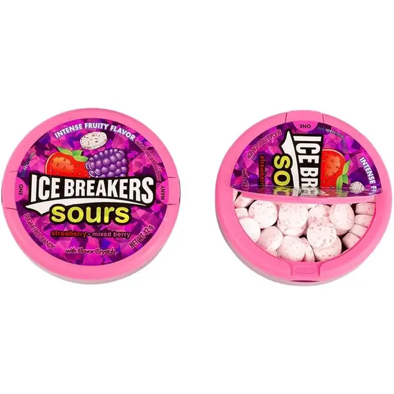 ICE BREAKERS SOURS Strawberry & Mixed Berry 8x42G
