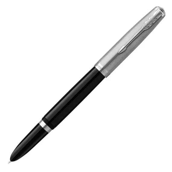 PARKER 51 Medium Fountain Pen Black Chrome Trim, 2 image