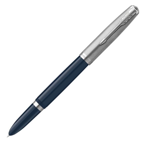 PARKER 51 Medium Fountain Pen Midnight Blue Chrome Trim