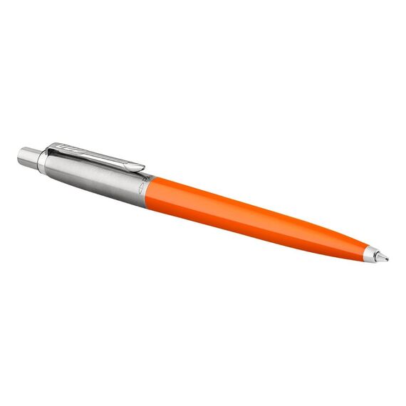 PARKER Jotter Ballpoint Pen Orange Chrome Trim