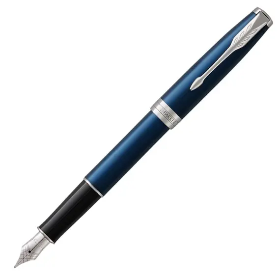 PARKER Sonnet Medium Fountain Pen Blue Lacquer Palladium Trim, 2 image