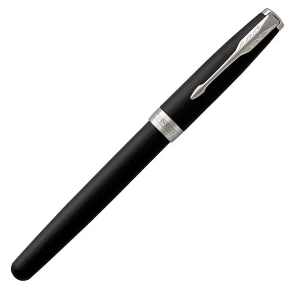 PARKER Sonnet Medium Fountain Pen Matte Black Chrome Trim, 3 image