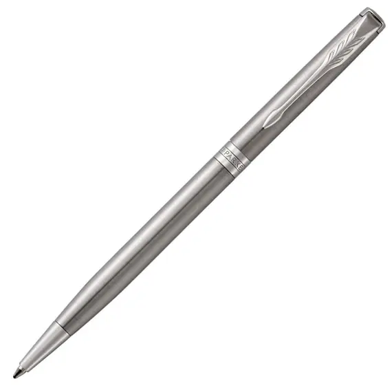 PARKER Sonnet Slim Medium Ballpoint Pen Stainless Steel Palladium Trim Black Ink, 2 image