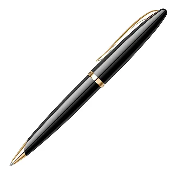 WATERMAN Carene Ballpoint Pen Black Gold Trim