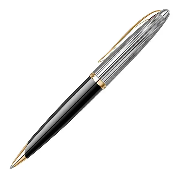 WATERMAN Carene Deluxe Ballpoint Pen Black Gold Trim