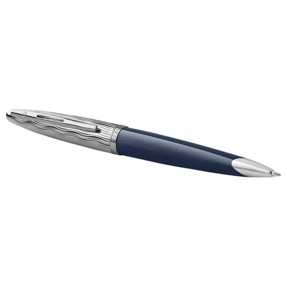WATERMAN Carene Deluxe Special Edition Ballpoint Pen Blue Chrome Trim, 2 image