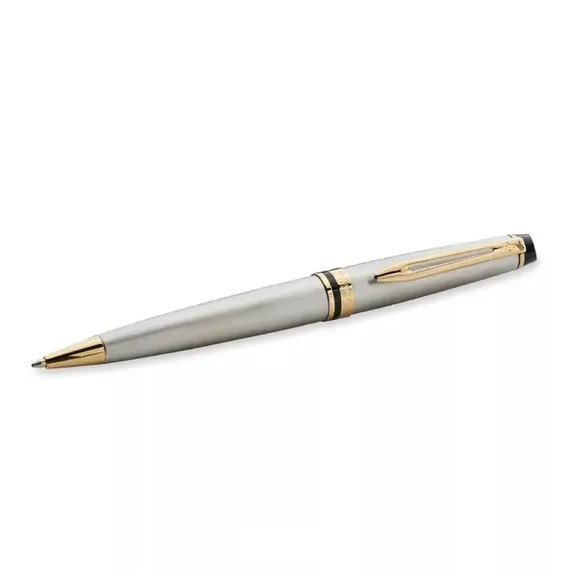 WATERMAN Expert Ballpoint Pen Stainless Steel Gold Trim, 2 image