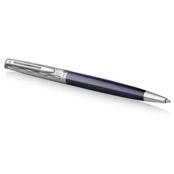 WATERMAN Hemisphere Deluxe Special Edition Ballpoint Pen Blue Chrome Trim, 2 image