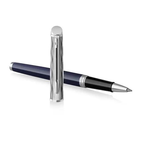 WATERMAN Hemisphere Deluxe Special Edition Rollerball Pen Blue Chrome Trim, 2 image