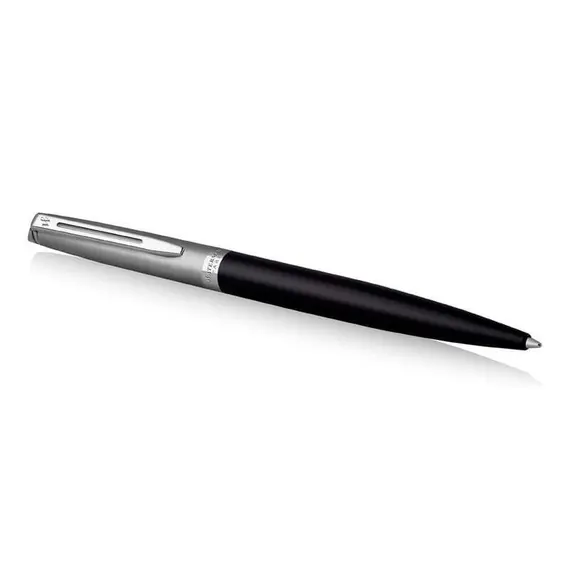 WATERMAN Hemisphere Essential Ballpoint Pen Matte Stainless Steel and Black Barrel Chrome Trim, 2 image