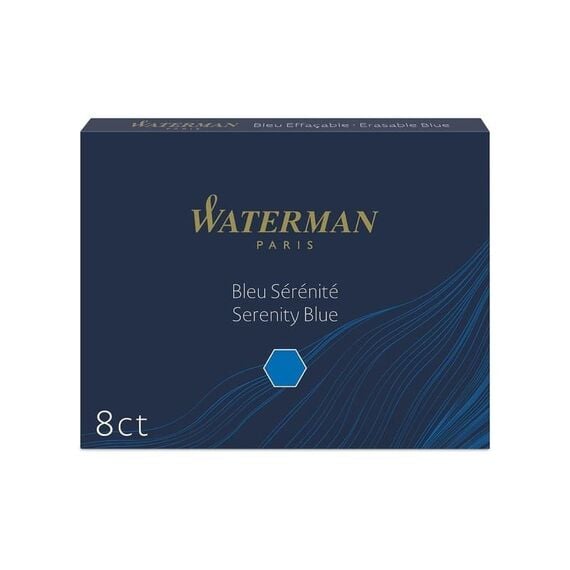WATERMAN Ink Cartridges for Fountain Pen Blue (8 pcs/pack)