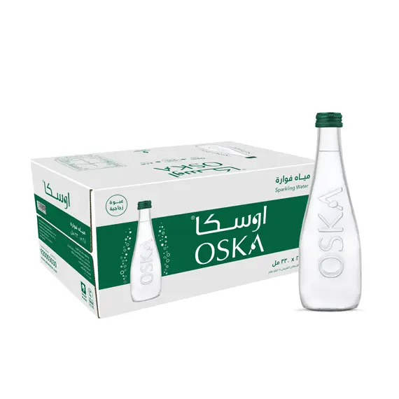 مياه اوسكا فوارة 330 مل زجاج (1 كرتون × 24عبوة)