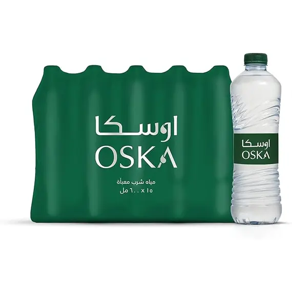 مياه اوسكا 600 مل (1 ربطة × 15 عبوة)