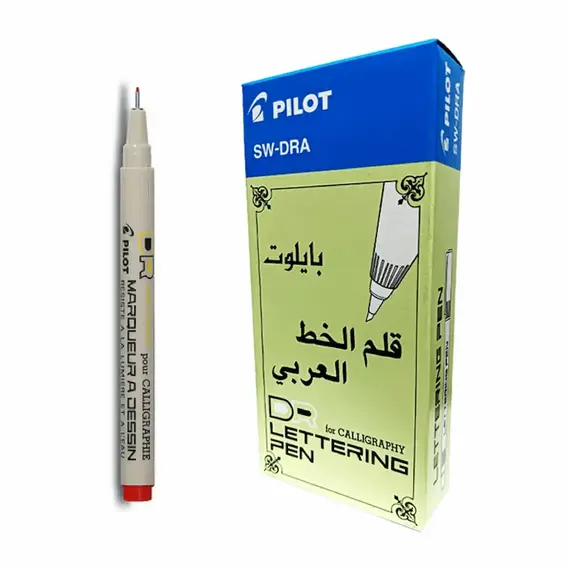 بايلوت قلم للخط العربي 1مم احمر (12 حبة/علبة)