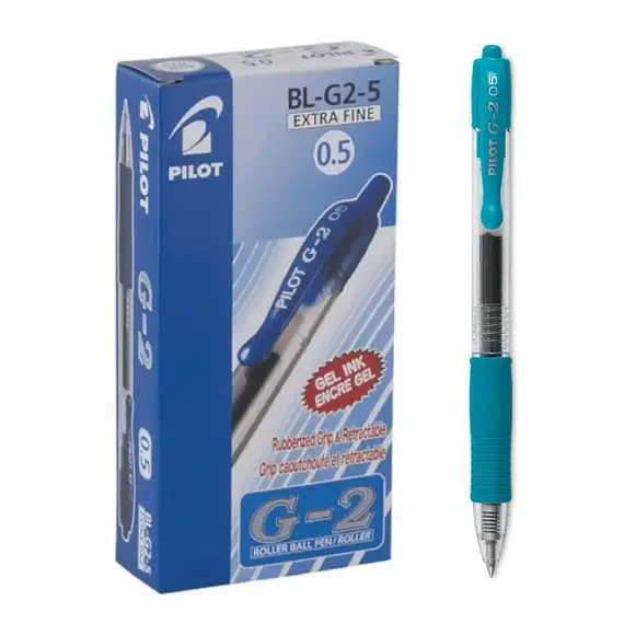 PILOT G-2 Gel Ink Pen 0.5mm Light Blue (12 pcs/box)