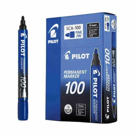 PILOT Permanent Marker Round Blue (12 pcs/box)