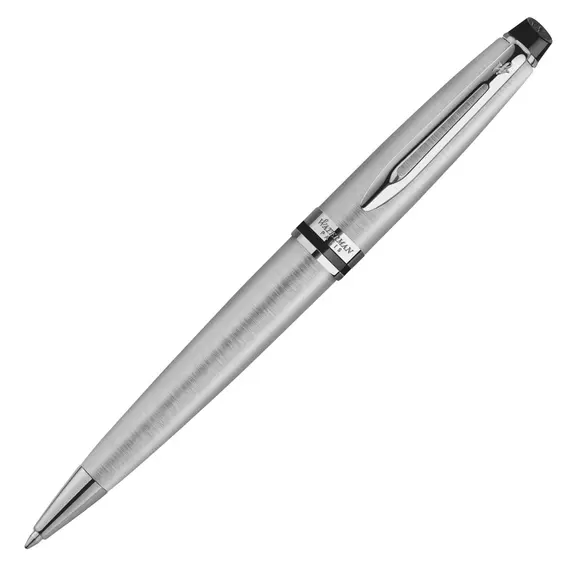 WATERMAN Expert Ballpoint Pen Stainless Steel Chrome Trim