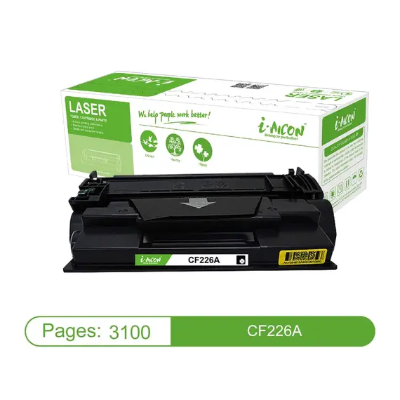 اي-ايكون حبر ليزر أسود متوافق مع (CF226A|26A / Canon 052)