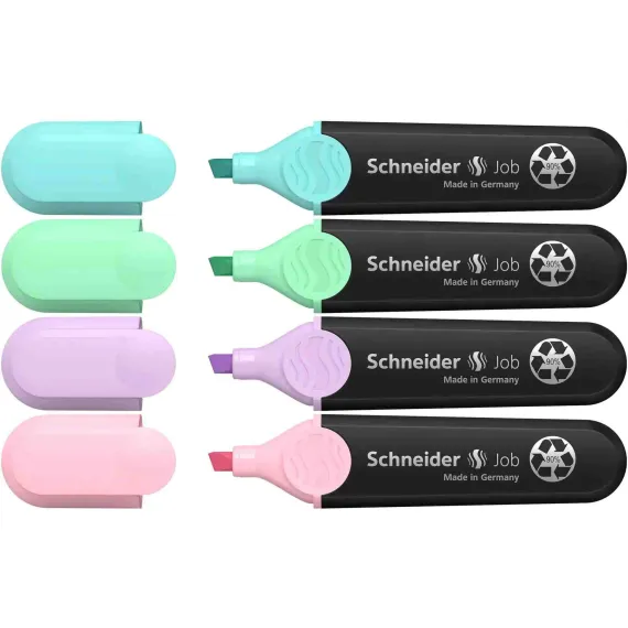SCHNEIDER Job Highlighter Chisle Pastel 4 Colors (40 pcs/box)