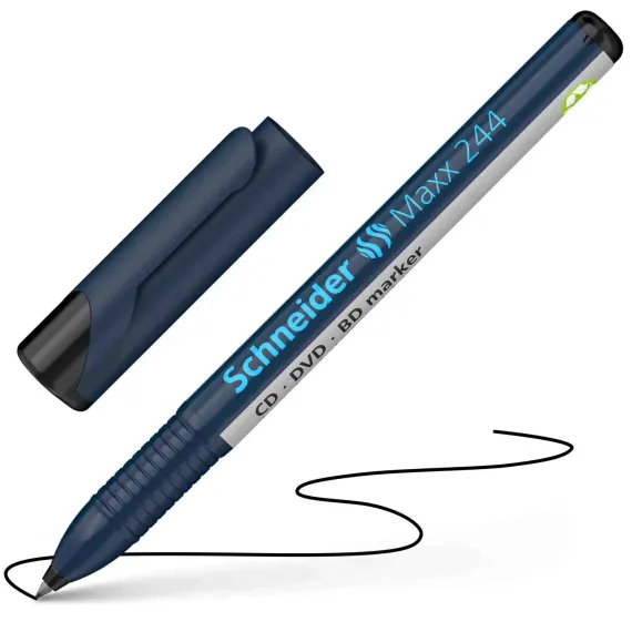 SCHNEIDER Maxx 244 CD Marker 0.7mm Black (5 pcs/box)