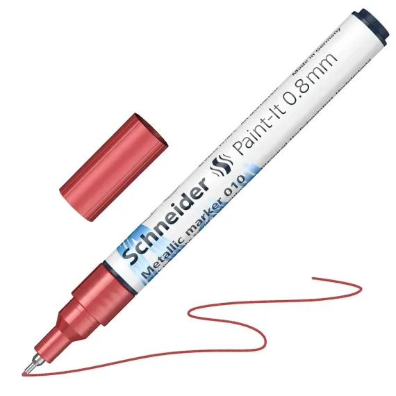 SCHNEIDER  Paint-It 010 Metallic Marker  0.8mm Red Metallic 5 pcs/box