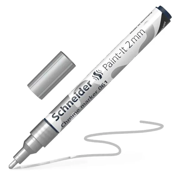 شنايدر بينت-إت 061 كروم ماركر 2mm كروم معدنى  (10 حبة/علبة)