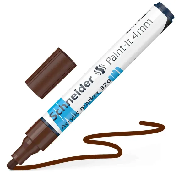 SCHNEIDER Paint-It 320 Acrylic Marker  4mm Brown 5 pcs/box